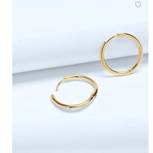 Madewell Elegant Gold Hoop Earrings Demi-Fine 14k Gold over Sterling Silver